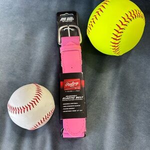 Rawlings Pink Elastic Softball/Baseball Belt NEW